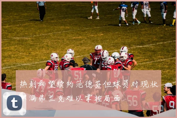 热刺希望续约范德芬但球员对现状不满弗兰克难以掌控局面
